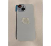 Back vetro Scocca Posteriore Per iPhone 15 Compatibile Magneti Azzurro scuro