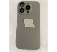 Back vetro Scocca Posteriore Per iPhone 15 Pro Comp. Argento naturale titanio