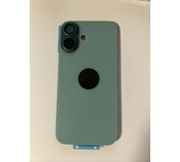 Back vetro Scocca Posteriore Per iPhone 16 Compatibile Magneti Verde Acqua