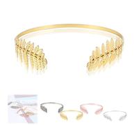 Back-Worn Leaf Metal Headband,Gold Leaf Bridal Wedding Headpiece,Fashion Back-Worn Goddess Headpieces,Perfect for Weddings, Proms, Festivals, Bridal Showers & Cosplay (Gold #1)