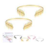 Back-Worn Leaf Metal Headband,Gold Leaf Bridal Wedding Headpiece,Fashion Back-Worn Goddess Headpieces,Perfect for Weddings, Proms, Festivals, Bridal Showers & Cosplay (Gold #2)
