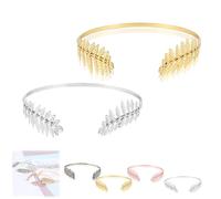 Back-Worn Leaf Metal Headband,Gold Leaf Bridal Wedding Headpiece,Fashion Back-Worn Goddess Headpieces,Perfect for Weddings, Proms, Festivals, Bridal Showers & Cosplay (Gold+Silver)