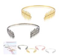 Back-Worn Leaf Metal Headband,Gold Leaf Bridal Wedding Headpiece,Fashion Back-Worn Goddess Headpieces,Perfect for Weddings, Proms, Festivals, Bridal Showers & Cosplay (Gold+Copper)