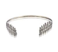 Back-Worn Leaf Metal Headband, Gold Leaf Bridal Wedding Headpieces Goddess Headpiece for Back of Head, Fashion Gold Leaf Back-Worn Goddess Headpieces, for Womens Wedding Proms (SILVER)