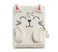 Back2Fun - Agenda segreta, 131 x 182 x 20 mm, Copertina in poliestere effetto peluche, Dettagli ricamati, Diario segreto con lucchetto e chiavi, Pagine foderate 80 g/m², Bellissima cancelleria, Gatto