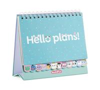 Back2Fun - Agenda settimanale da scrivania senza tempo, doppia spirale metallica, base in cartone rinforzato, 36 fogli colorati, 210 x 180 mm, organizza la tua settimana con stile e divertimento in