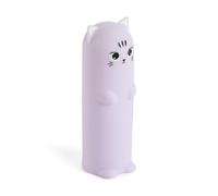 Back2Fun - Astuccio scolastico che si illumina al buio, astuccio in silicone morbido Ø65x19 cm, cerniera posteriore, stile Kawaii per il ritorno a Cole, gattina