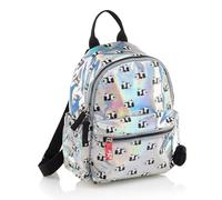 Back2Fun - Mini zaino scolastico da 5 l per ragazzi e ragazze, leggero, con pratici scomparti, ottima scelta per l'asilo e i bambini, argento, 195 x 95 x 265 mm