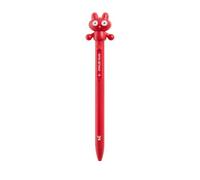 Back2Fun - Penna a Inchiostro Rosso, Penna a Forma di Animale che Abbraccia, Punta da 0,7 mm, Include Due Ricariche di Inchiostro, Ideale per Astuccio Scolastico e Ritorno a Scuola, Gufo
