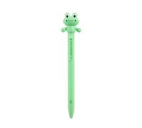 Back2Fun - Penna a Inchiostro Verde, Penna a Forma di Animale che Abbraccia, Punta da 0,7 mm, Include Due Ricariche di Inchiostro, Ideale per Astuccio Scolastico e Ritorno a Scuola, Ranita