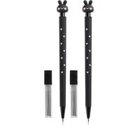 Back2Fun - Portamine per bambini con coniglietto nella parte superiore, include 12 mine 2B, cancelleria per bambini divertente, matita porta mina 0,5 mm, pensata per la custodia della scuola o da