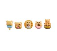 Back2Fun - Set di 5 Spille Decorative a Forma di Orsetto 3D, Puntine in Resina per Sughero, Materiale Scolastico, Accessori da Scrivania Kawaii per il Ritorno a Scuola