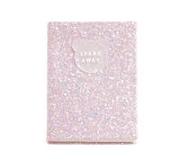 Back2Fun - Taccuino lucido con interno liscio, copertina glitterata e patch in silicone, dimensioni 117 x 150 mm, 96 fogli spessi da 100 g/m², pensato per scrivere, disegnare o creare le tue storie