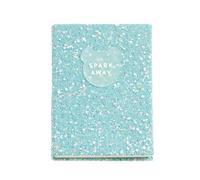 Back2Fun - Taccuino lucido con interno liscio, copertina glitterata e patch in silicone, dimensioni 117 x 150 mm, 96 fogli spessi da 100 g/m², pensato per scrivere, disegnare o creare le tue storie