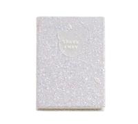 Back2Fun - Taccuino lucido con interno punteggiato, copertina glitterata e patch in silicone, dimensioni 117 x 150 mm, 96 fogli spessi, pensato per bullet journal, scrivere con guida o praticare