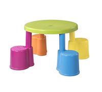 Back2School Express Set di tavolo e sgabelli girevoli e seduti, tavolo in plastica per bambini, vibrante