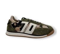 BACK70 - Sneakers Donna Casual Basse Stile Retro, Comfort Quotidiano, Ideali per Tempo Libero e Outfit Urbani, Verde Militare, 37