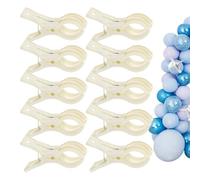 Backdrop Clips - 10-Piece Strong Grip Clamps for Balloon Arch Setup, Crafting Projects with Secure Hold, Photo Backdrop Accessories for Wedding Birthday Parties, 3.54x1 inch