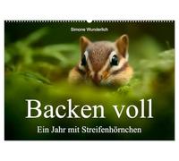 Backen voll - Ein Jahr mit Streifenhörnchen (Wandkalender 2026 DIN A2 quer), CALVENDO Monatskalender: Frech, flink und fabelhaft gestreift - der Kalender für alle, die Streifenhörnchen lieben!