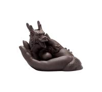 Backflow Burner Dragon Shaped Incense Holder for Meditation Room Ceramics Ornament 1Pack