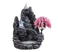 Backflow Incense Burner - Ceramic Waterfall | Aromatherapy Cone Holder | Zen Inspired Incense Fountain | Decorative Indoor Burner for Meditation Yoga Spa and Home Office Relaxation Spaces