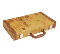 Backgammon da Viaggio Mappa del Mondo 46x38 cm Beige Middleton Games
