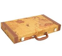 Backgammon da Viaggio Mappa del Mondo 53x46 cm Beige Middleton Games