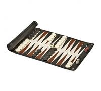 Backgammon Da Viaggio Rotolante - In Pelle Sintetica