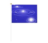 Background of Technology - Mini bandiere a griglia, resistenti, 14 x 20 cm, piccole bandiere su bastoncini, per esterni, cortile e giardino, confezione da 6 e 10 pezzi