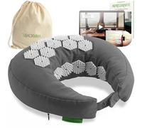 BACKLAXX® Cuscino da Viaggio Agopressione, Grano Saraceno & Funzione Flip
