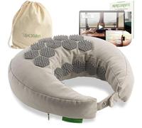 BACKLAXX® Cuscino da Viaggio Agopressione, Grano Saraceno & Funzione Flip