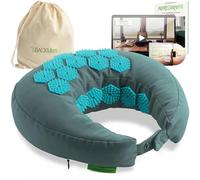 BACKLAXX® Cuscino da Viaggio Agopressione, Grano Saraceno & Funzione Flip