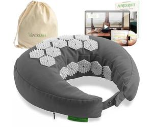 BACKLAXX® Cuscino da Viaggio Agopressione, Grano Saraceno & Funzione Flip