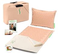 BACKLAxx ® Tappetino Agopressione | Tappeto Agopressione per Relax di Schiena, Collo, Spalle e Piedi | Tappetino Massaggiante con Cuscino-Agopressione, Panno e Borsa | Materassino Rela