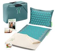 BACKLAxx ® Tappetino Agopressione | Tappeto Agopressione per Relax di Schiena, Collo, Spalle e Piedi | Tappetino Massaggiante con Cuscino-Agopressione, Panno e Borsa | Materassino Rela