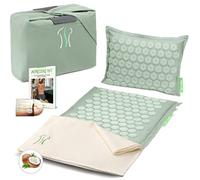 BACKLAxx ® Tappetino Agopressione | Tappeto Agopressione per Relax di Schiena, Collo, Spalle e Piedi | Tappetino Massaggiante con Cuscino-Agopressione, Panno e Borsa | Materassino Rela