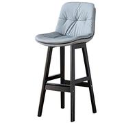 Backools Backsorst di contrappunto, Moderni sedie da Bar per sgabelli da Bar da Cucina in Pelle Sintetica con Gambe in Legno (Sala da Pranzo dell'isola della Cucina) (Grigio chiaro-1ps, 71