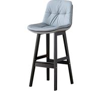 Backools Backsorst di contrappunto, Moderni sedie da Bar per sgabelli da Bar in Pelle Sintetica Sintetica con Gambe in Legno (Sala da Pranzo dell'isola della Cucina) (Grey-1ps, 71 cm)