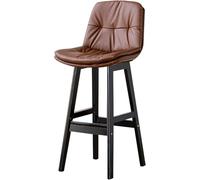 Backools Backsorst di contrappunto, Moderni sedie da Bar per sgabelli da Bar in Pelle Sintetica Sintetica con Gambe in Legno (Sala da Pranzo dell'isola della Cucina) (Brown-1ps, 61 cm)