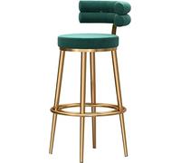 Backorst Velluto in Metallo pc, sgabelli banco, Laterali per Cucina Pranzo sedie da Bar di Sedile ambizione Alta (Altezza Oro 65 cm)