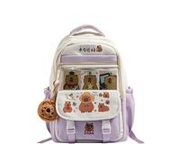Backpack A Tema A Tema Capybara Elegante E Funzionale Bag Della Scuola Nylon Pratica Borse Per Libro Casual Per La Scuola O Lavorare Quotidianamente La Borsa Del Libro