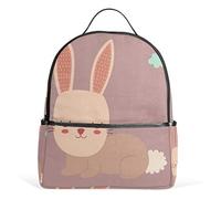 Backpack Big Rabbit Schoolbag 1-3th Grade for Boys Teen Girls Kids, Multicolore, taglia unica, Pratico