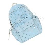 Backpack Casual Del Cuore Bowknot Alla Per Adolescenti Da Ragazza Della Scuola Scuola Con Zaino In Nylon In Tasca Principale Con Fascino Cardiaco