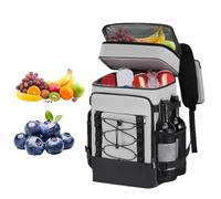 Backpack Cooler, Portable Ice Chest, 15.75x11.02x8.66 Inches Large Capacity Reusable Soft Ice Box Tote Cooling Bag for Camping, Travel, Hiking, Beach, Picnic, School, Lunch, Work, Outdoor