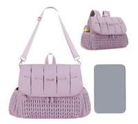 Backpack Diaper Bag, Waterproof Maternity Bag, Multifunctional Diaper Bags, Diaper Bag with Changing Pad Waterproof Changing Table Bags 16.54x4.72x11.81 Inches for Mothers (Pink, Green, Purple)