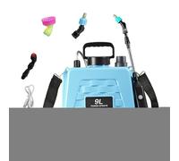 Backpack, Garden Plant Sprayer, Rechargeable Spraying Tank with 2.6 Gallon Capacity, Portable and Compact, Lawn Watering Tool for Yard, Agriculture, Backyard, Farm, Garden Use Green Blue