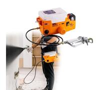 Backpack Handheld Airless Paint Sprayer, 500W High Pressure Cordless Wall Spray Gun, 2 x 5000mAh,1.7L Capacity, 6 Gear Speed,for Interior Wall Latex Paint(Orange)