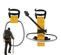 Backpack Hiking Stick Holder Portable Hands Free - Elastic Rope Strap Mount