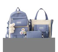 Backpack Per Laptop Per Adolescenti - Backpack School Girl Boys, Set Di Scuole A 4 Parti Con Una Cartella | Scuola Da Viaggio Le Spalle, Assistente Pratico Della Vita Di Tutti I Giorni, Za