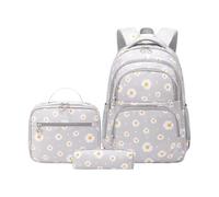 Backpack Primary School - Carino Elementary Bookbag, School Lunch Bag Set, Stylish Lightweight Design, comode cinghie per pupils teens boys girls youth, viaggio vacanza outgoing Backpack Use, grigio